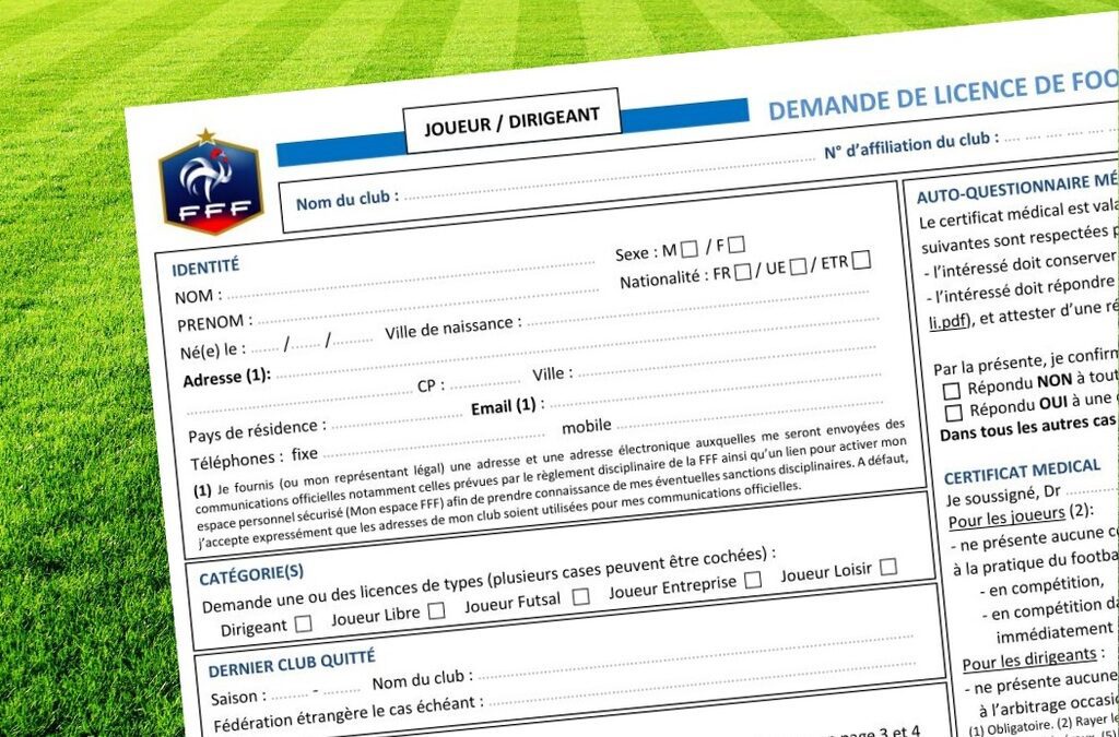 DEMANDE LICENCE FFF